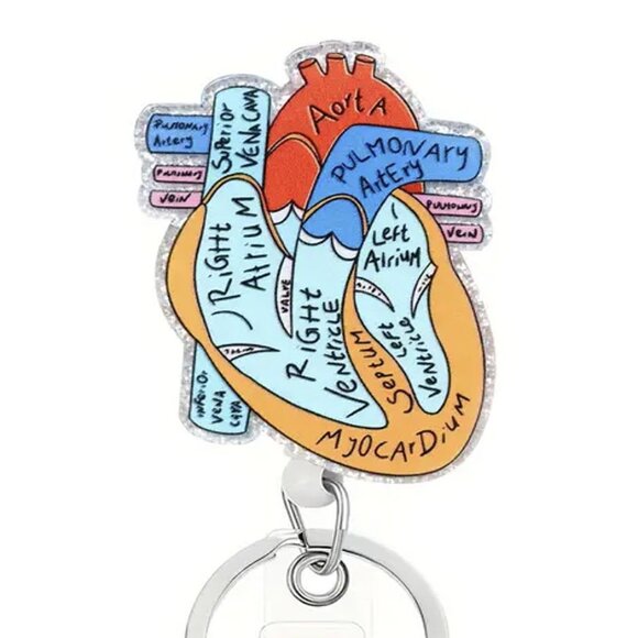 Heart ID, Key, Card Holder for Nurses, Doctors, Nursing Students, Healthcare - Picture 2 of 6